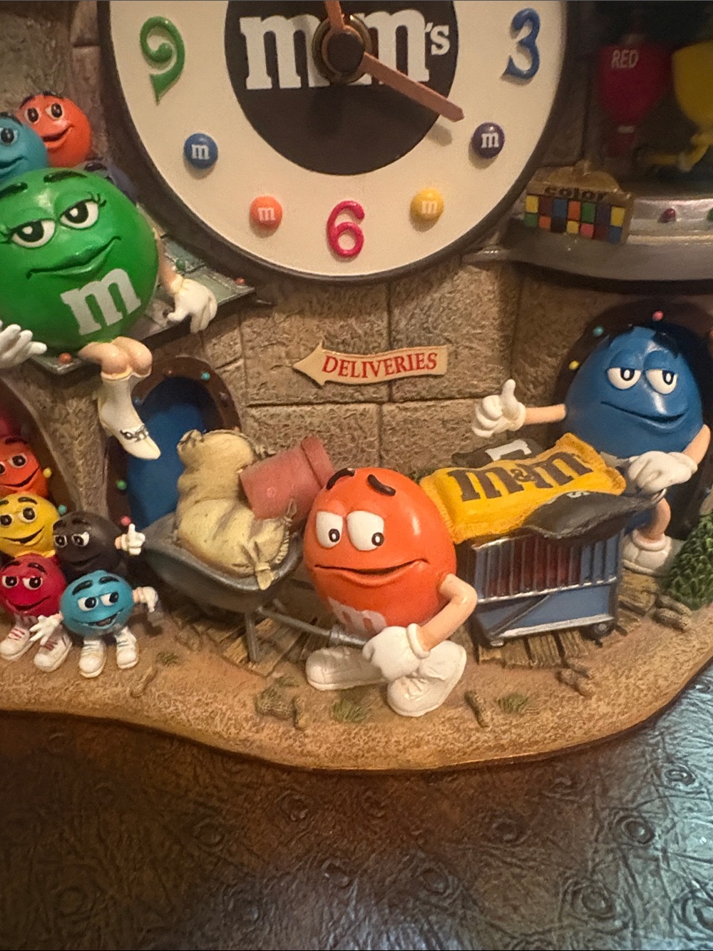 M&M'S Multi-Color Character Factory Clock from The Danbury Mint - Picture 6 of 11